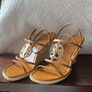 Tory Burch Capri Miller Espadrille Wedge - Size 9.5